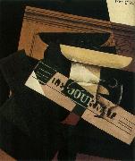 Juan Gris, The Still life having the fruit dish and newspaper